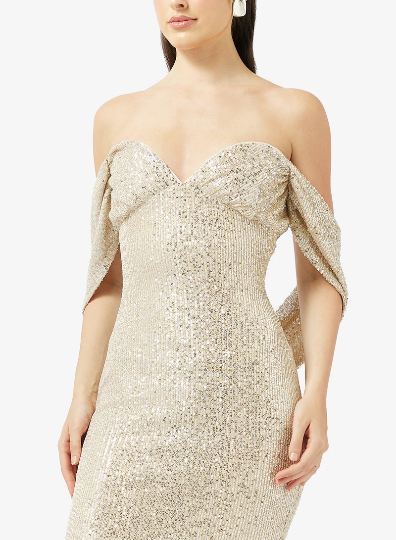 Jaded Rose Sophisticated Refined Details Full-Length Dress - Image 3